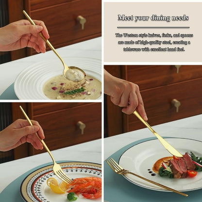 Gold Silverware Set 60 Pcs Service for 20 for Entryways, Bedrooms and Living Spaces, with the Listed Configuration