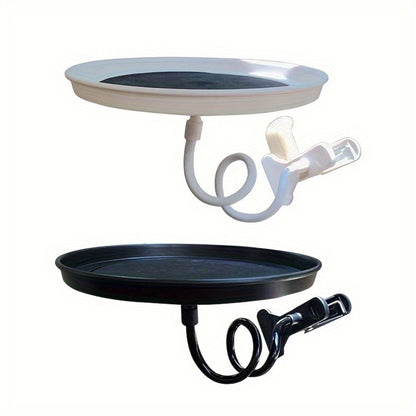 Car Seat Back Tray Table 360° Rotating – Foldable Food Drink Snack Organizer Tray for Car Interior, Non-Slip ABS Travel Tray for Road Trips