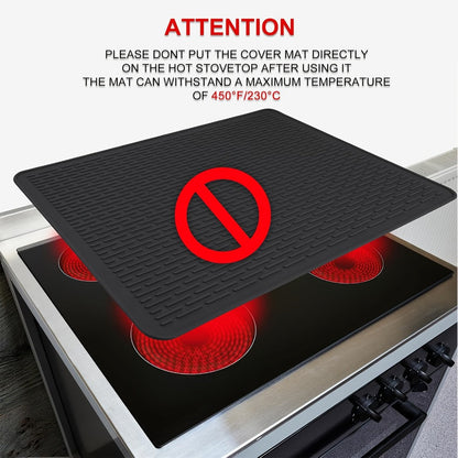 Silicone Stove Top Cover Protector 28x20 Inch, Heat-Resistant Glass Cooktop Cover for Electric & Ceramic Stoves