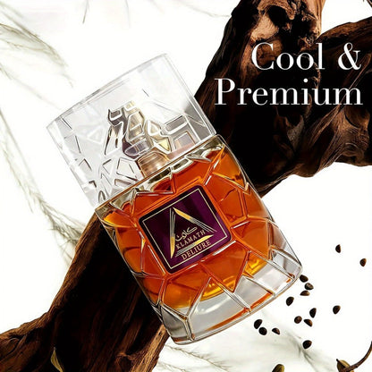 Men's Eau de Toilette Spicy Cologne Vanilla Amber Cinnamon Bergamot Tonka Bean Day to Night Fragrance Klamath Deliur Brown Edition Gift