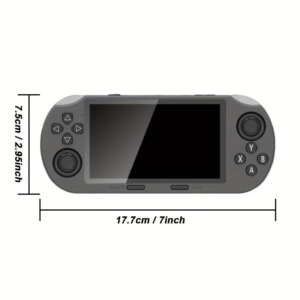 Handheld Game Console SF3000 Black Console with 4.5-Inch IPS Screen, 854x480, 64GB Options, 3000mAh Battery, Classic gaming console format