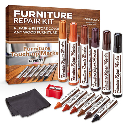 Wood Scratch Kit Furniture Touch Up Markers Scratch Stain Pens for Wood Furniture Tables for Entryways, Bedrooms and Living Spaces