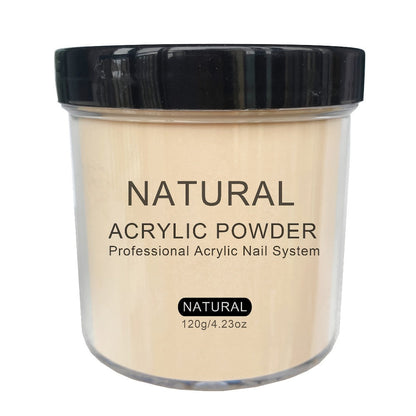 Acrylic Nail Powder 4oz Glitter Set 3 Colors Cool Pink Golden Natural for Nail Extensions Sculpting 3D Nail