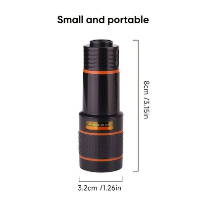 Portable Telephoto Zoom Lens for Smartphone – HD 2-in-1 Wide-Angle & Telephoto Clip-On Mobile Camera Lens, Precision Focus Ring