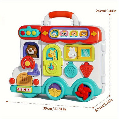 Montessori Busy Board for Toddlers 1-3, 54-in-1 Sensory Activity Board with Zippers Buckles Locks