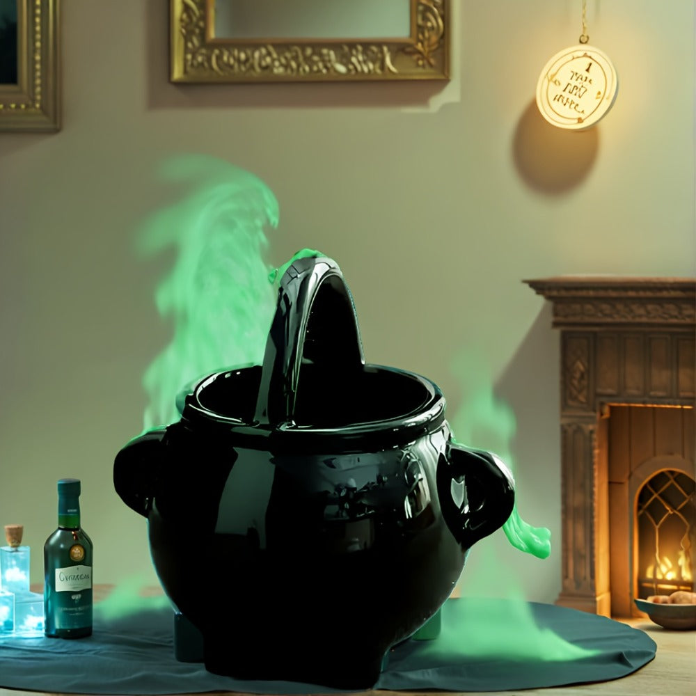 Ceramic Wax Melter Hanging Incense Holder Tealight Diffuser Black Witch Style Home Decor for Everyday Face, Beard and Body Grooming