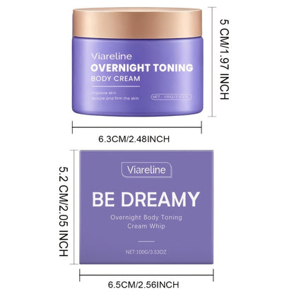 Body Firming Cream Night – Lifting & Tightening with Plant Extracts | 24H Hydration Moisturizer for Abdomen Thighs Buttocks | Sensitive Skin