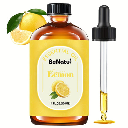 120ml Essential Oil Bottle with Frankincense, Lemon, Lemongrass or Rosemary Labels and 1- or 2-Bottle Options