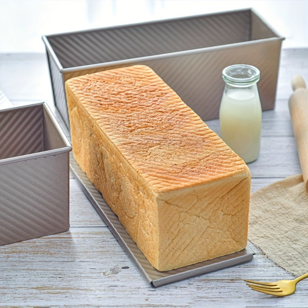 Pullman Loaf Pan with Lid, Extra Large 12.3x4.7x4.3 Inch Sandwich Bread Pan with Vent Holes