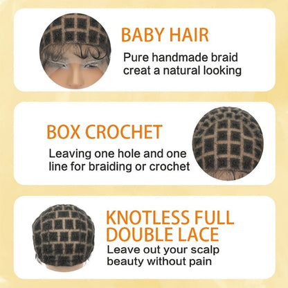 Crochet Wig Cap DIY Braiding Set Double Full Lace Baby Hair Premade Lace Front | Nylon Hair Net Hook Tool for Making Braided Wigs 82 109 112