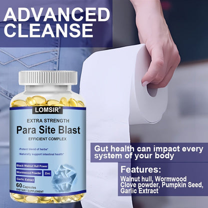 Colon Cleanse Supplement with Black Walnut Hull & Wormwood Powder for Gut Detox Parasite Cleanse Intestinal Health & Digestive Support