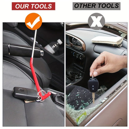 Fourteen-Piece Automotive Entry and Trim Tool Kit with Air Wedges, Long-Reach Rods and Carry Case