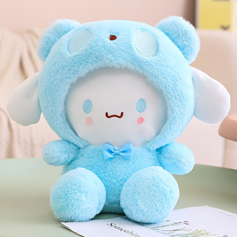 Plush Toy Big-Eared Puppy Character Doll in White, Blue Jade or Pudding Color Styles for Collecting