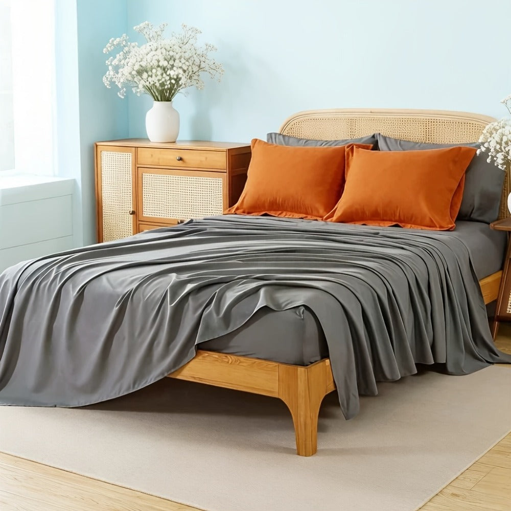 Comforter Set 7-Piece Bed in a Bag Queen King Full Soft Microfiber Down Alternative Comforter Fitted Sheet Flat Sheet Pillow Shams