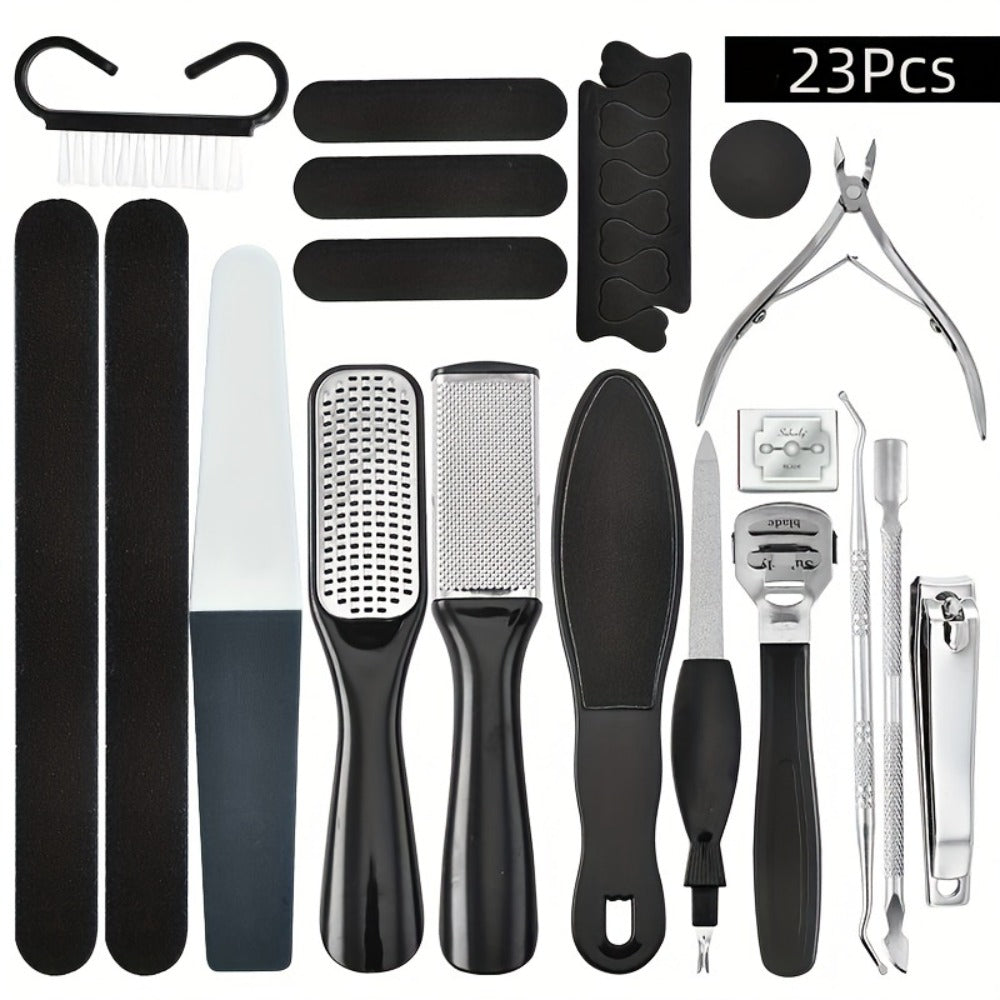 Pedicure Tool Set Stainless Steel Professional Foot Care Kit Dead Skin Callus Remover Nail Cuticle Tools
