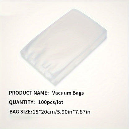 Micro Perforated Food Storage Bags 100 Pack - Breathable Ventilated Produce Bags for Fruits Vegetables Meat and Seafood