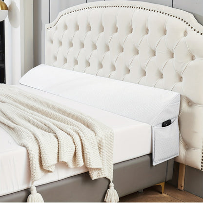Mattress Gap Wedge Pillow in Twin, Full, Queen or King with Grey, White and Bamboo-Labeled Options