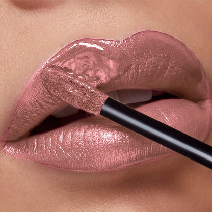 Metallic Shimmer Liquid Lip Color with 22 Numbered Shades, 7.2cm Clear Tube and Wand Applicator
