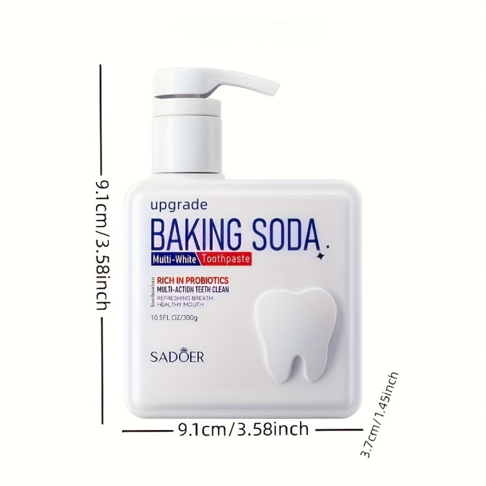 300g Field Mint Toothpaste in Pump Dispenser with Baking Soda and Probiotics Listed on Label