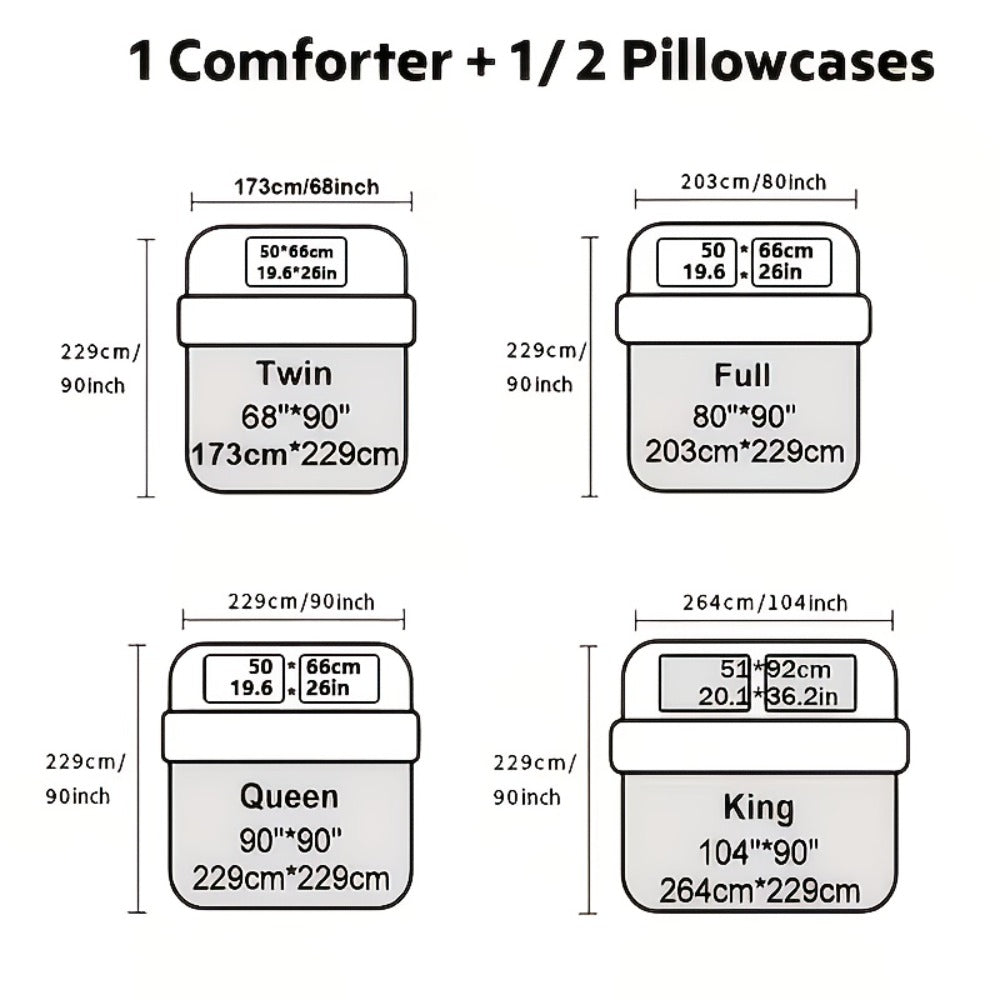 Comforter Set 2-3 Piece Rhombus Grid Luxury – Soft Lightweight Breathable Oversized Bedding Set with Pillowcases