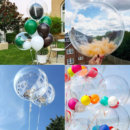 Clear Helium Balloons 10-Pack for Entryways, Bedrooms and Living Spaces, with the Listed Configuration