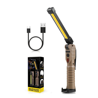 COB LED Work Light Magnetic Base Rechargeable USB 20000 Lumens 7 Modes 180° Rotation Portable for Entryways, Bedrooms and Living Spaces