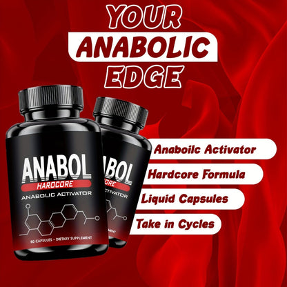 Anabol Hardcore Anabolic Activator for Men, Advanced Energy, Strength & Performance Formula with 6-Keto-Diosgenin & Hecogenin