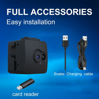 No WiFi Security Camera with SD Card Portable Rechargeable, Plug-and-Play Loop Recording for an Everyday Personal Care Routine