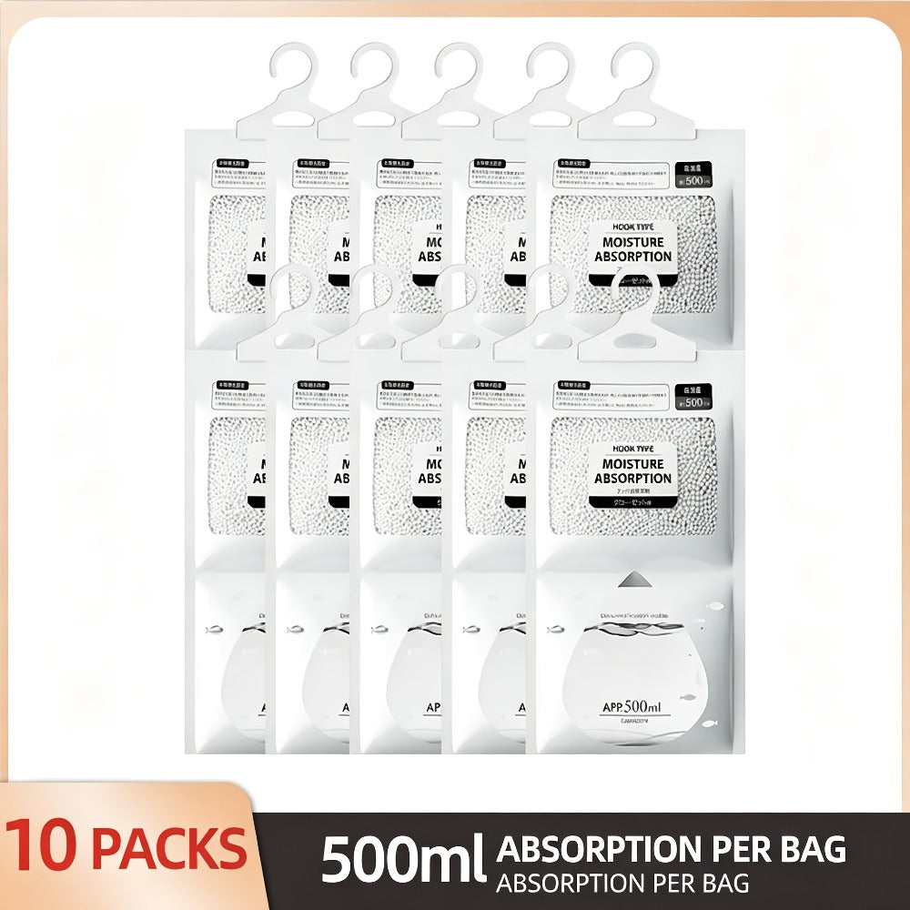 Moisture Absorber Bags 20 Pack Hanging Dehumidifier Bags 90-Day Power-Free Reusable Damp for Entryways, Bedrooms and Living Spaces