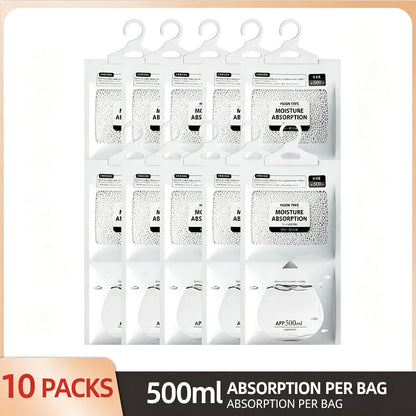 Moisture Absorber Bags 20 Pack Hanging Dehumidifier Bags 90-Day Power-Free Reusable Damp for Entryways, Bedrooms and Living Spaces
