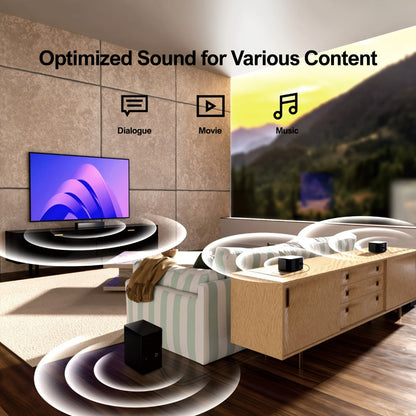 ULTIMEA 5.1-Channel TV Soundbar Set with Subwoofer, Two Rear Speakers and 320W or 410W Options