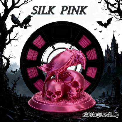 3D Printer Filament PLA 1.75mm 250g Spool with 12 Silk-Look, Transparent and Solid Color Options