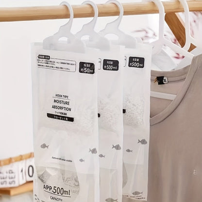 Moisture Absorber Bags 20 Pack Hanging Dehumidifier Bags 90-Day Power-Free Reusable Damp for Entryways, Bedrooms and Living Spaces
