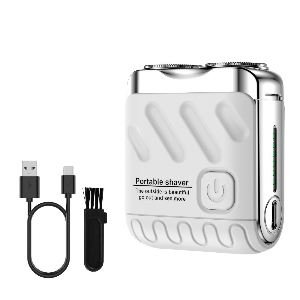 Electric Shaver Magnetic Dual-Blade Mini Razor with Two Speeds, USB Charging and Select Waterproof Options