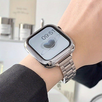 Slim Waist Apple Watch Steel Band & Half Shell Case 3-Piece Set for an Everyday Personal Care Routine