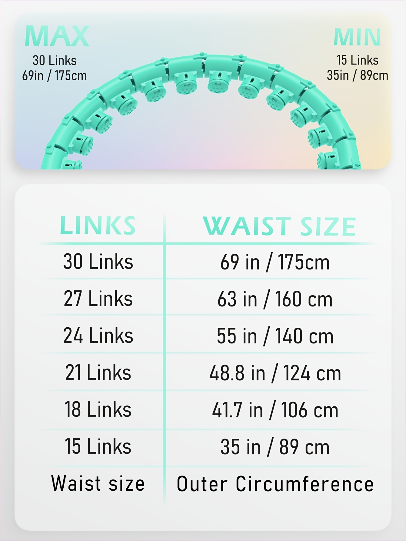 Weighted Hula Hoop Exercise Ring 69" – Smart Pilates Circle with 30 Detachable Knots, Plus Size Adjustable Fitness Hoop for Adults