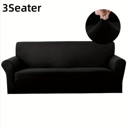 Sofa Cover Elastic Stretch Slipcover for 1, 2, 3 or 4-Seater Sofas in Seven Solid Colors with Model-Specific Size and Color Options