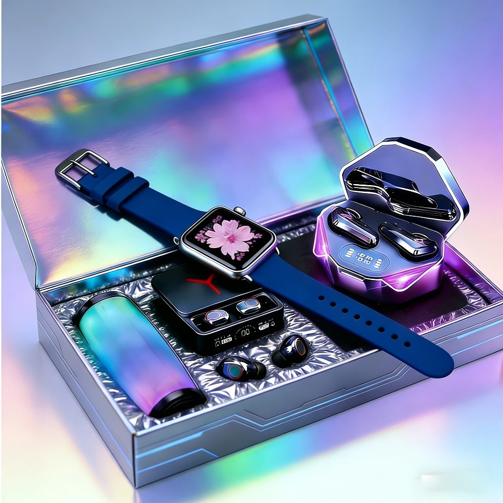 Gaming Headset Bundle Set Glowing LED Headphones Bluetooth Speaker Wireless Earbuds Surround for an Everyday Personal Care Routine