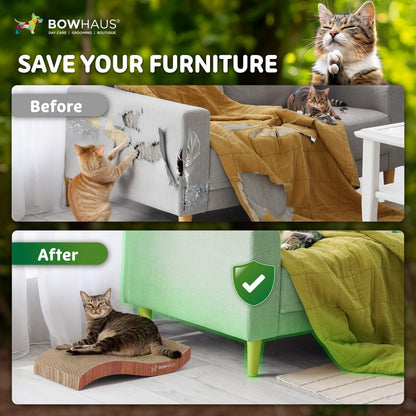 Cat Scratcher Lounger Reversible – Large Cardboard Cat Scratching Pad & Board for Indoor Cats, 5-Layer Durable Construction