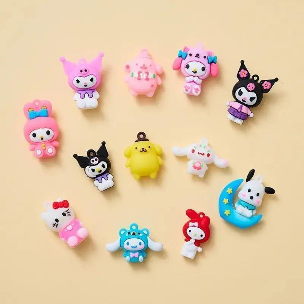 40pcs Kawaii Blind Box Mini Figures & Pendants, Sanrio Mystery Surprise Dolls Set for Parties, Celebrations and Guest Favors