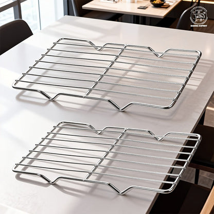 Cooling Rack 2pcs, Heavy Duty Carbon Steel Baking Rack for Cookies, Cakes and Roasting, Oven Safe Wire Rack for Grilling Turkey