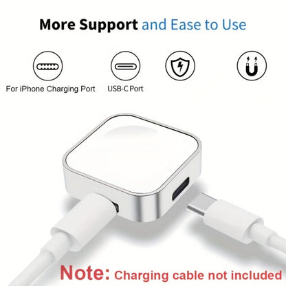 Portable Watch Charging Case with Carabiner, Square Magnetic Cradle and Six Color Checkout Options