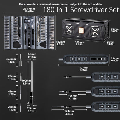 Precision Screwdriver Set 128/180 in 1, Magnetic Professional Tool Kit for MacBook Laptop iPhone Xbox Game Console Tablet