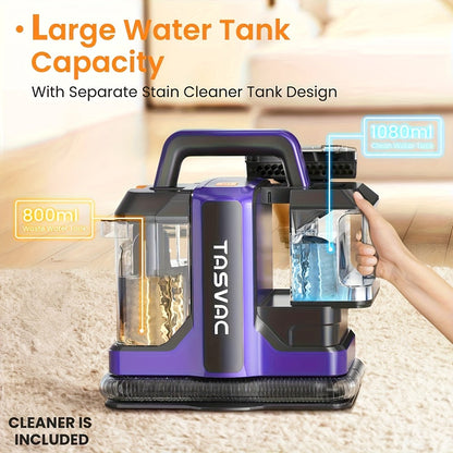 Portable Spot Cleaner for Carpet & Upholstery, Dual Brush Power Suction Stain Remover with Multifunctional Tools