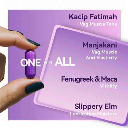 Kacip Fatimah Women's Herbal Capsules with Fenugreek, Maca Root, Manjakani & Slippery Elm Bark - Natural pH Balance
