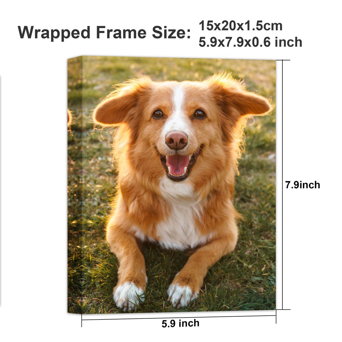 Custom Canvas Print Personalized Pet Family Photo Wall Art Ready to Hang, Custom Photo Canvas Printing for Pets Weddings Birthdays