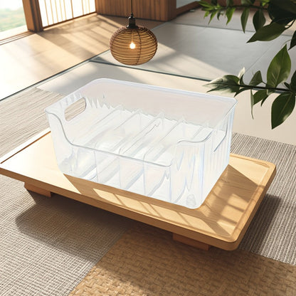 Seasoning Box Kitchen Organizer Transparent Detachable Rack with Adjustable Compartments for Countertop