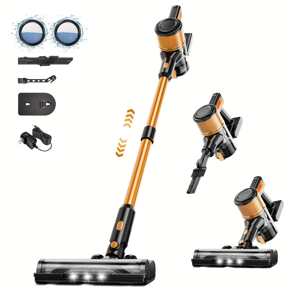 Cordless Stick Vacuum Cleaner 60Kpa 55-Min Runtime - Anti-Tangle Handheld Vacuum for Hardwood for Entryways, Bedrooms and Living Spaces