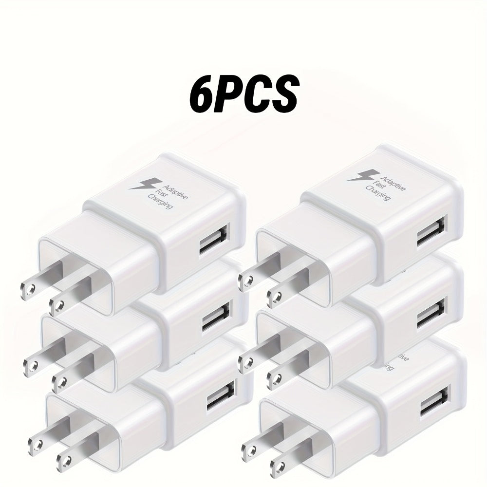 USB Wall Charger Compatible with Samsung Galaxy S25 S24 S23 S22 S21 S20 S10 S9 S8 S7 Note 10 - Adaptive 5V 2A Fast Charging