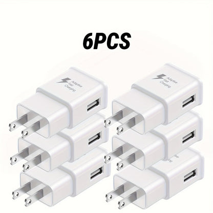 USB Wall Charger Compatible with Samsung Galaxy S25 S24 S23 S22 S21 S20 S10 S9 S8 S7 Note 10 - Adaptive 5V 2A Fast Charging